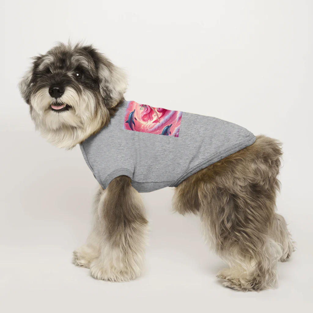 pinkgalmermaidのセクシーマーメイドサーフィン3 Dog T-shirt