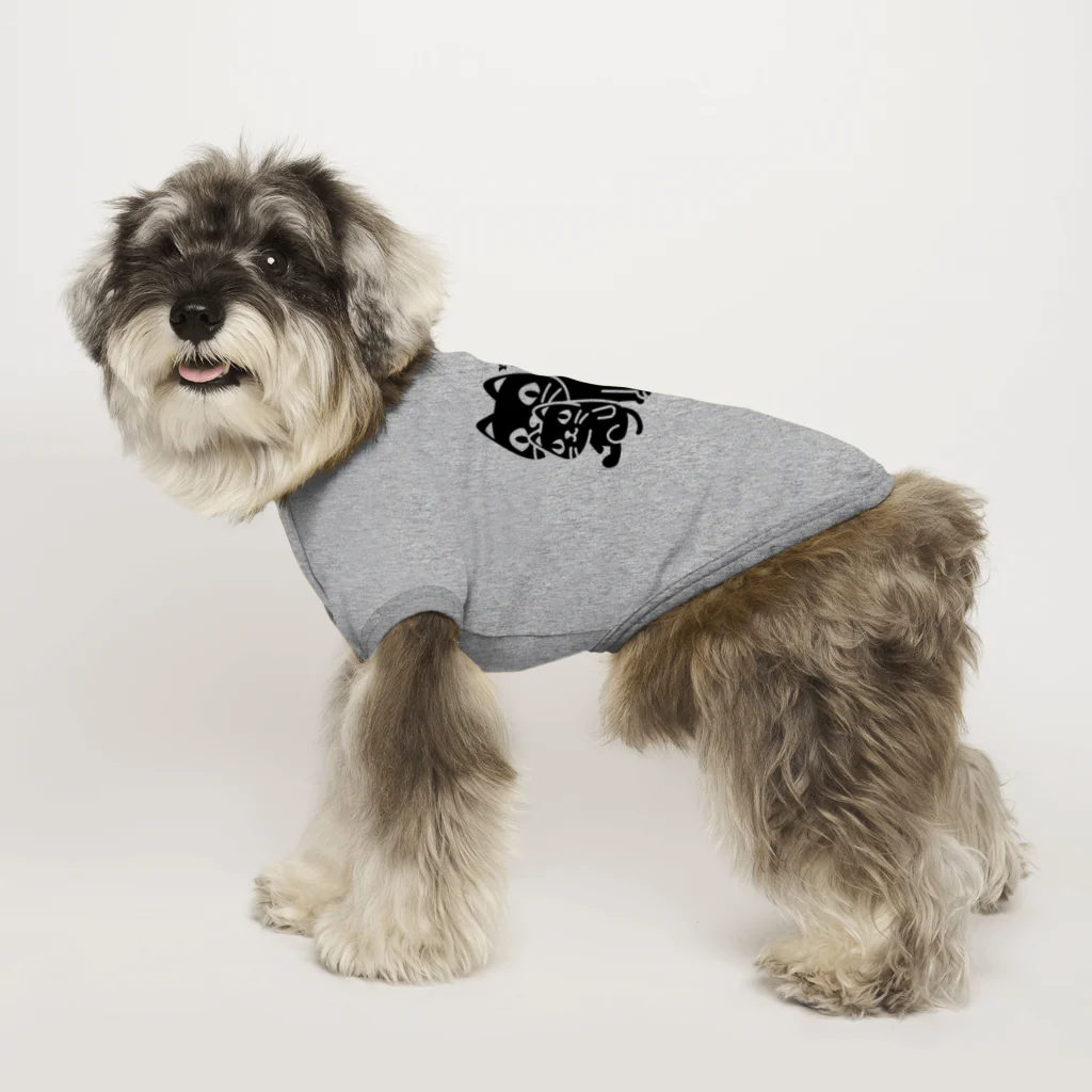 イラスト MONYAAT のやみねこ、ろっぽ Dog T-shirt