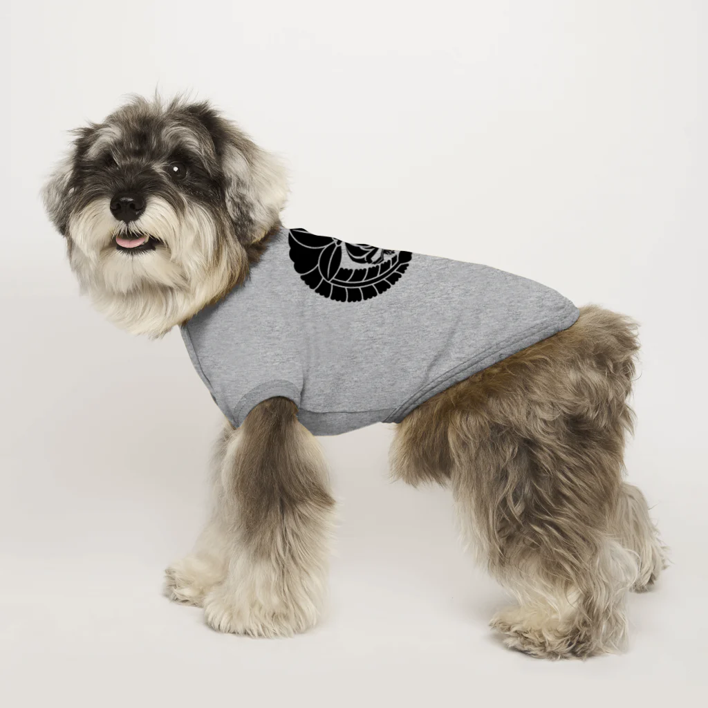 Ａ’ｚｗｏｒｋＳの下がり藤に髑髏 黒（オリジナル家紋シリーズ） Dog T-shirt