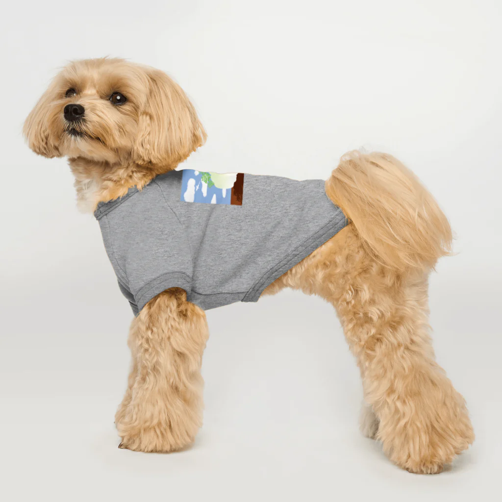 ネコモトタロウショップの畑の大根 Dog T-shirt