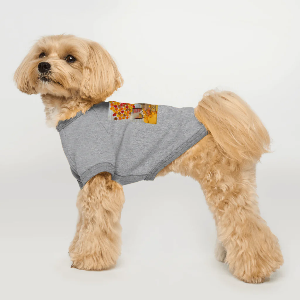 ボステリの秋　ボストンテリアジョー君　ウィンク Dog T-shirt