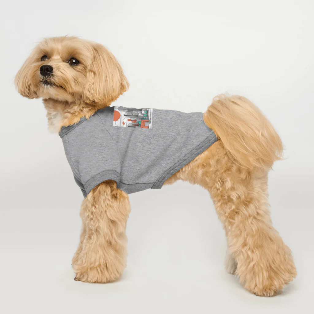 ANTARESの都市の雰囲気やストリートアートスタイルを反映させたデザイン Dog T-shirt