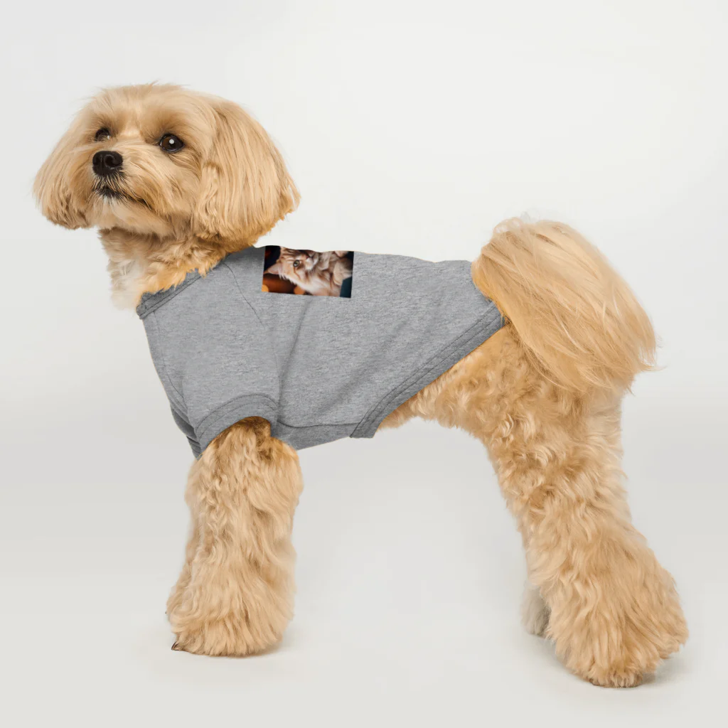 マオのふんわり猫 Dog T-shirt