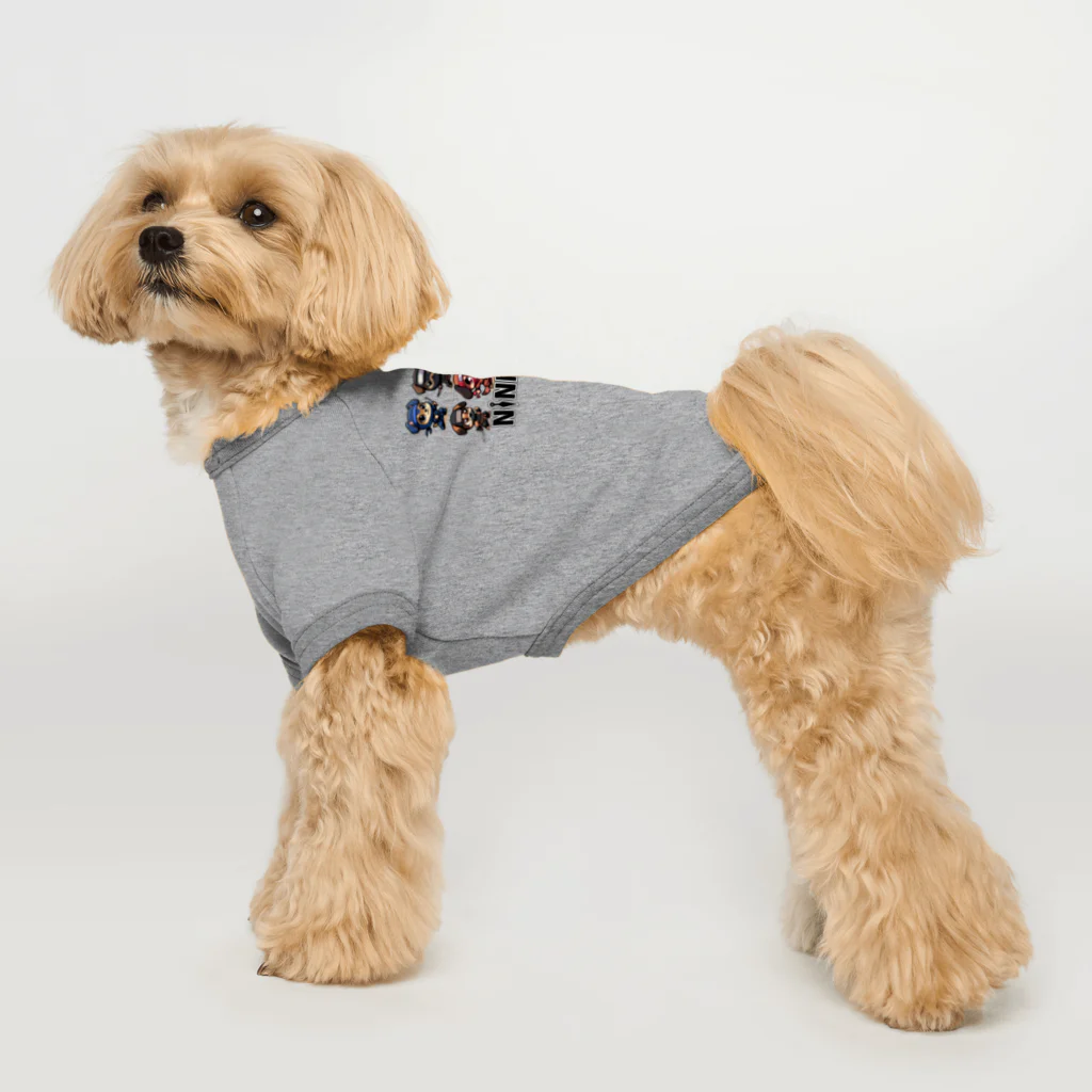 maehigeの店の忍犬（にんけん）ライバル集合 ドッグTシャツ