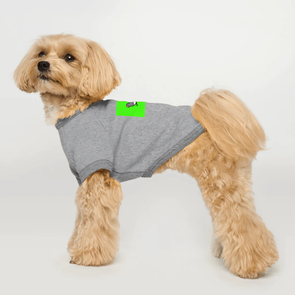 ギョージャガーリックのデザインのlight green Dog T-shirt