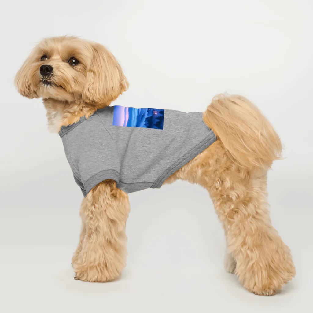 AQUAMETAVERSEの雲海とホテル街の灯　ラフルール　1859 Dog T-shirt