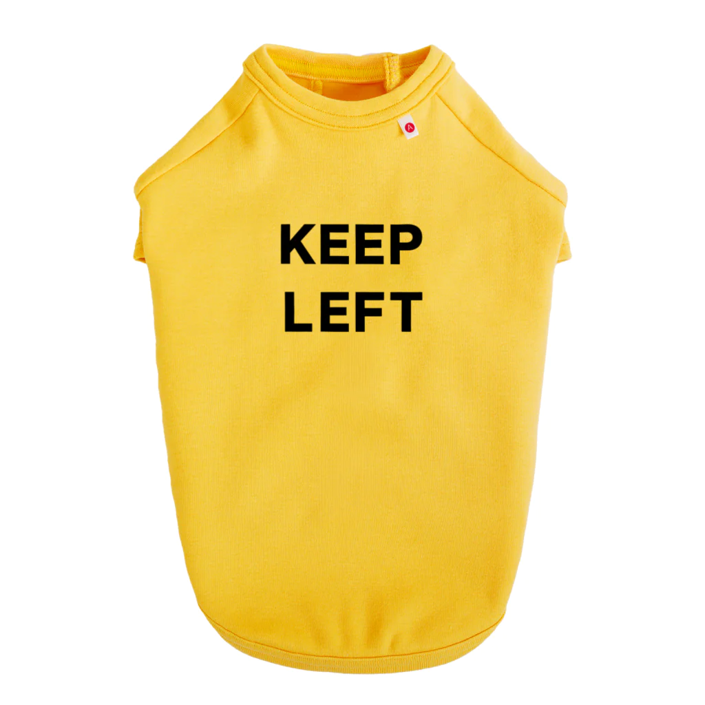 RiyocoHanasawa illustrationのKEEP LEFT Dog T-shirt