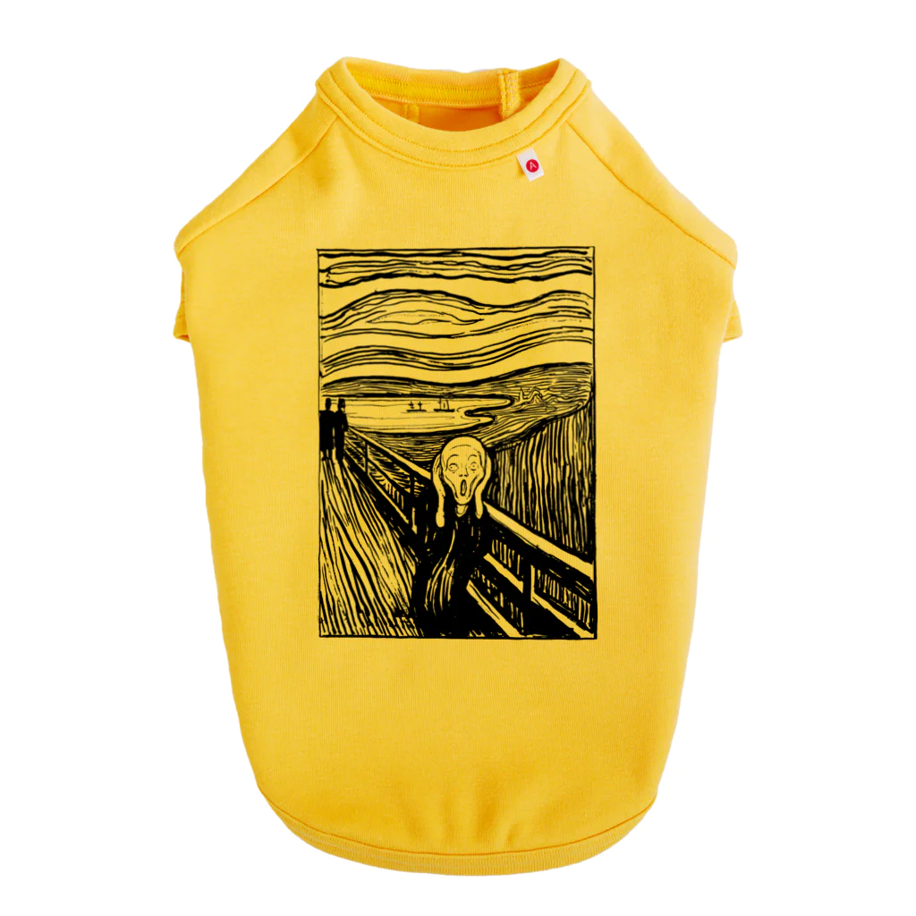 MUGEN ARTのムンク　叫び　Munch / The Scream リトグラフ　 ドッグTシャツ