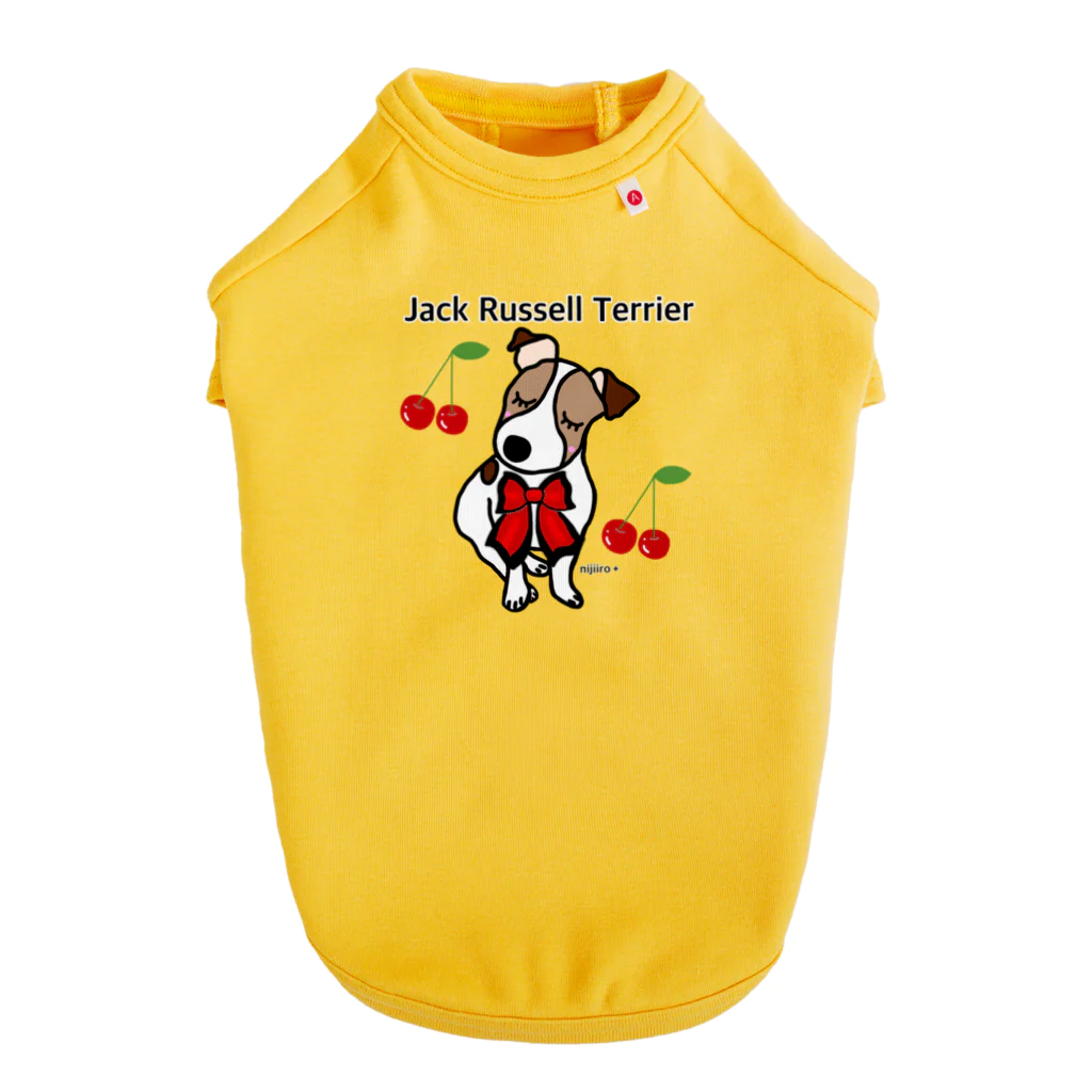 虹色PLUSの可愛いジャックラッセルテリア犬 Dog T-shirt