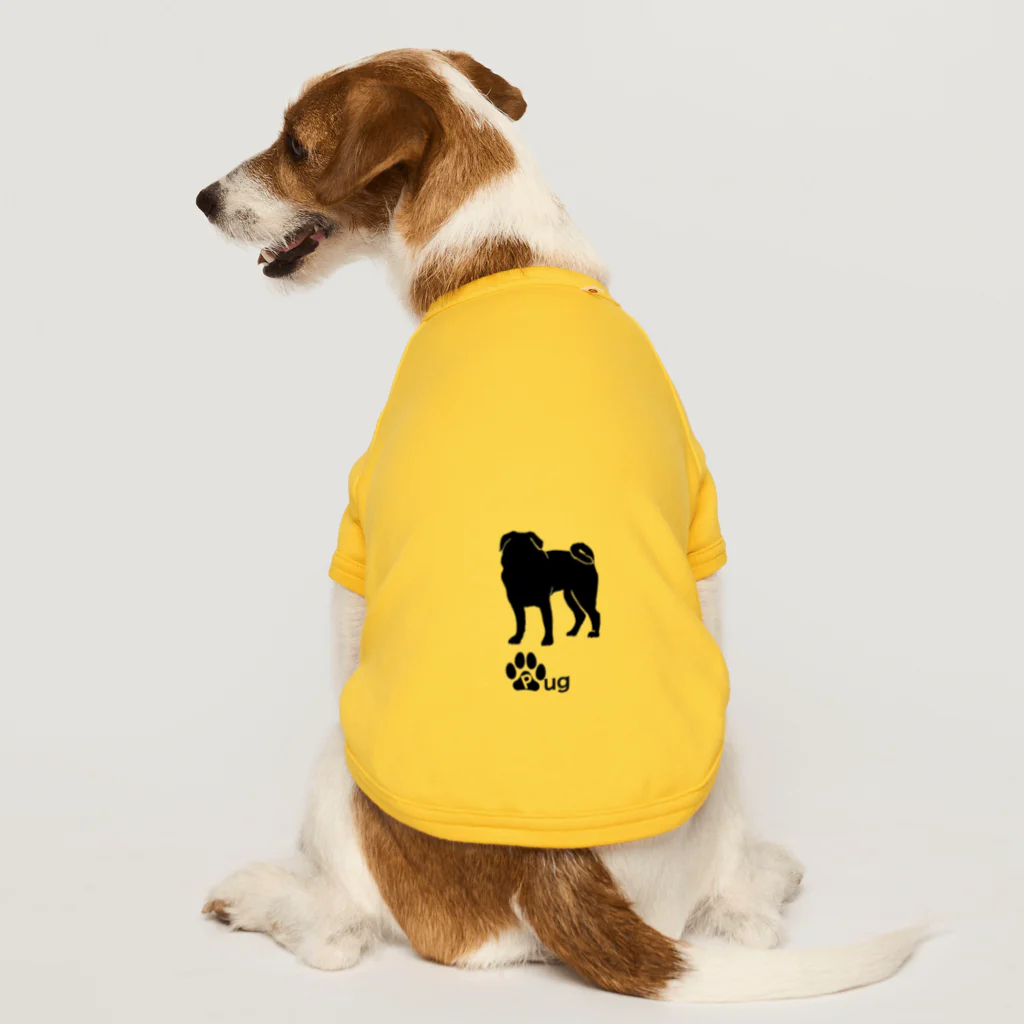 bow and arrow のパグ犬 Dog T-shirt