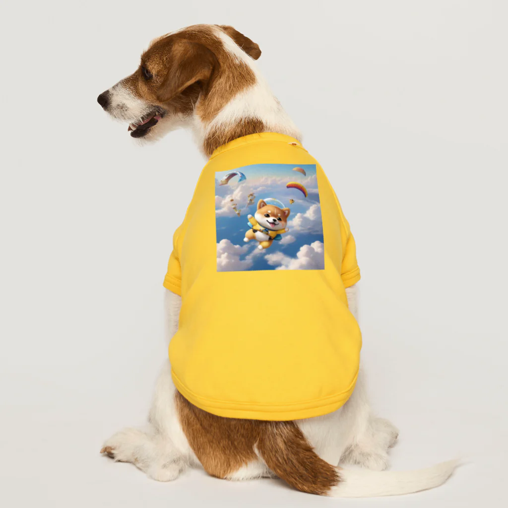 dcgnori／ワンコ画像のスカイ、シバイヌダイブ、 Dog T-shirt