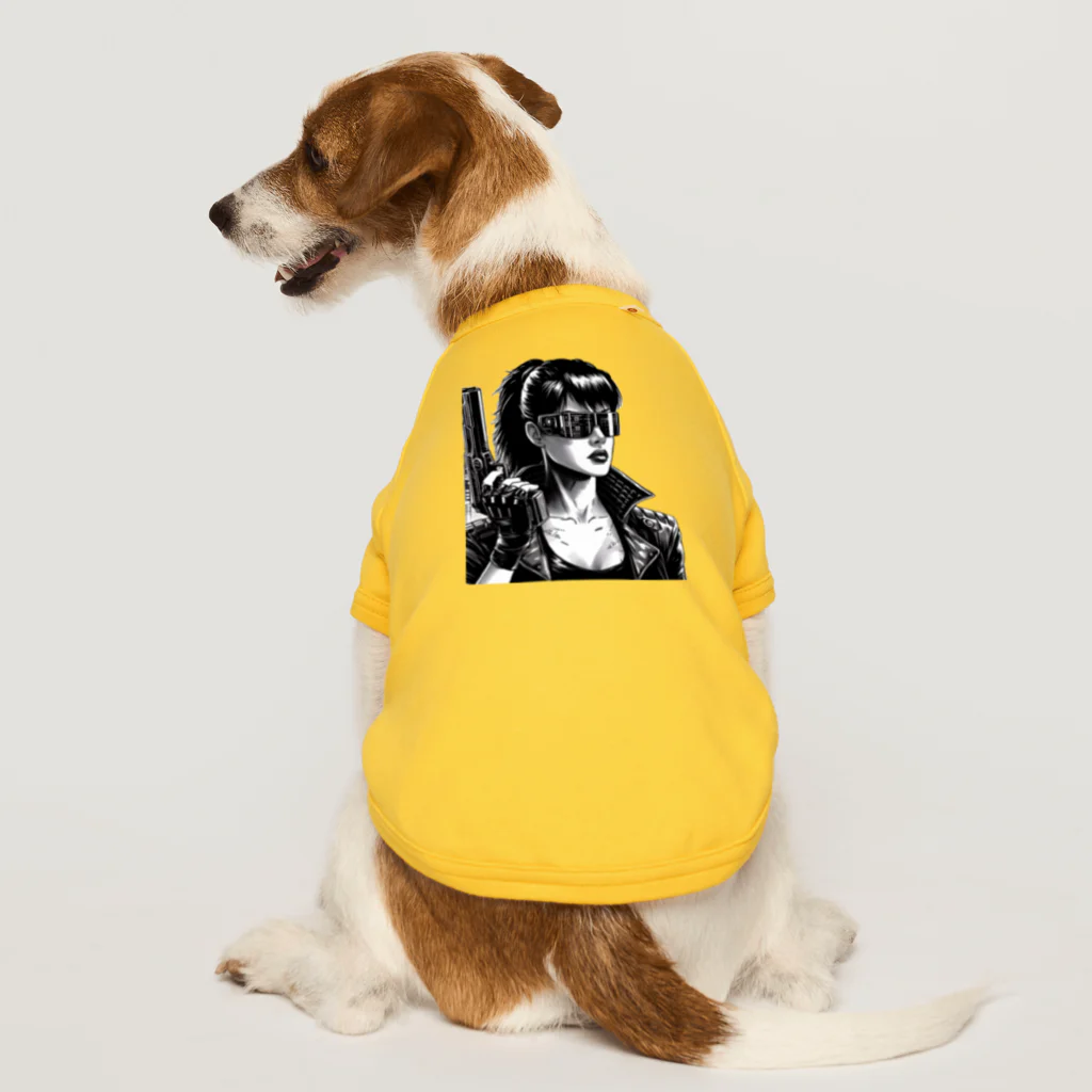 kangekiのサイバーパンクガールNo.8 Dog T-shirt