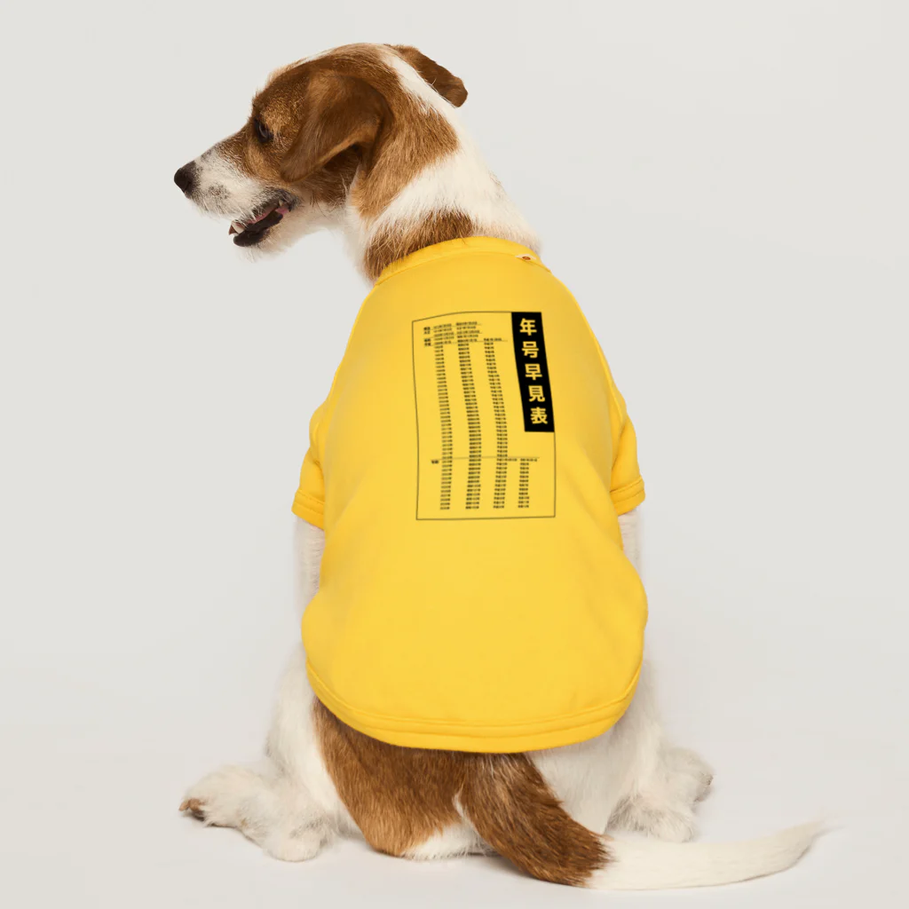 kazu_gの年号早見表!(淡色用) Dog T-shirt