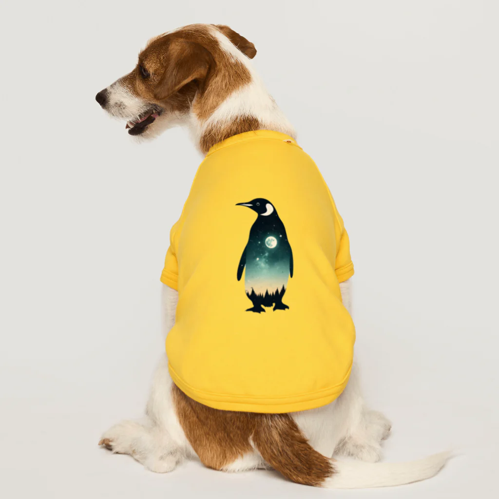 Green__teaのペンギンと夜 Dog T-shirt