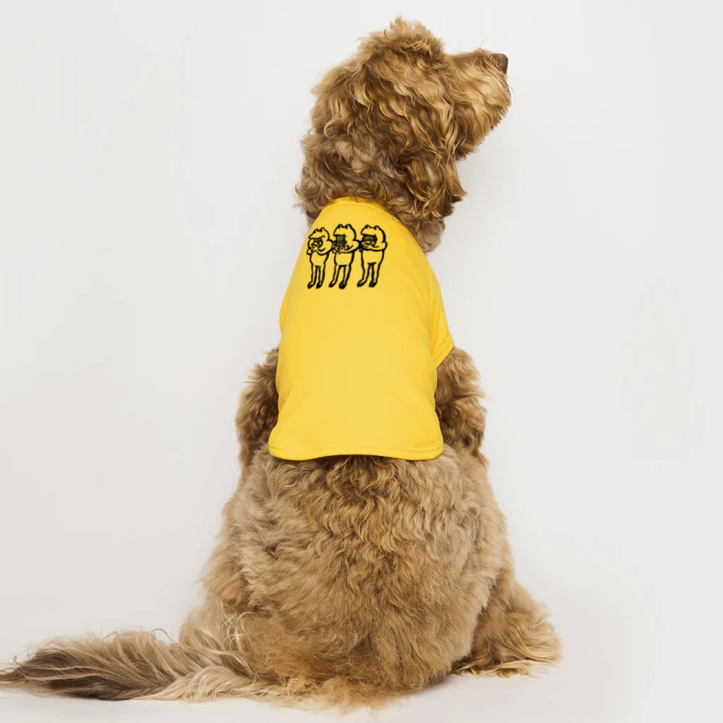 なにかごようですか？のカエル３ひき Dog T-shirt