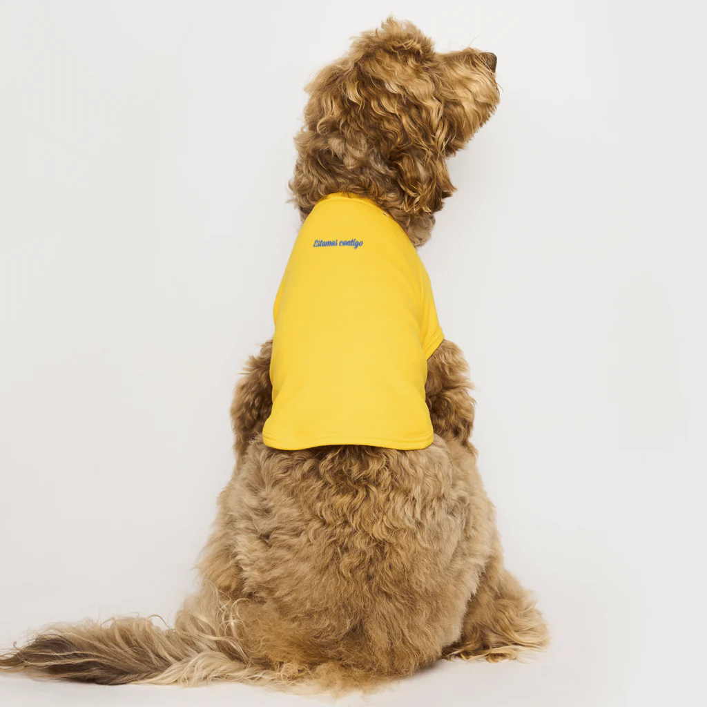 Estamos contigoのBLUE LOGO Dog T-shirt