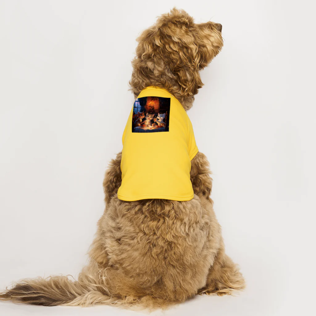 AQUAMETAVERSEのネコの楽しいディナーニャン　Tomoe bb 2712 Dog T-shirt