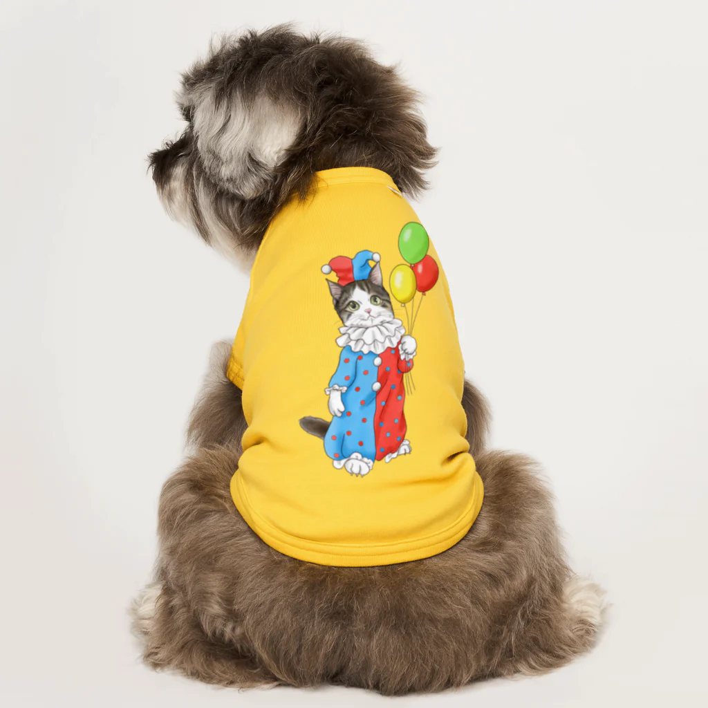 Ａｔｅｌｉｅｒ　Ｈｅｕｒｅｕｘのサーカスにゃんこ　風船ピエロ Dog T-shirt