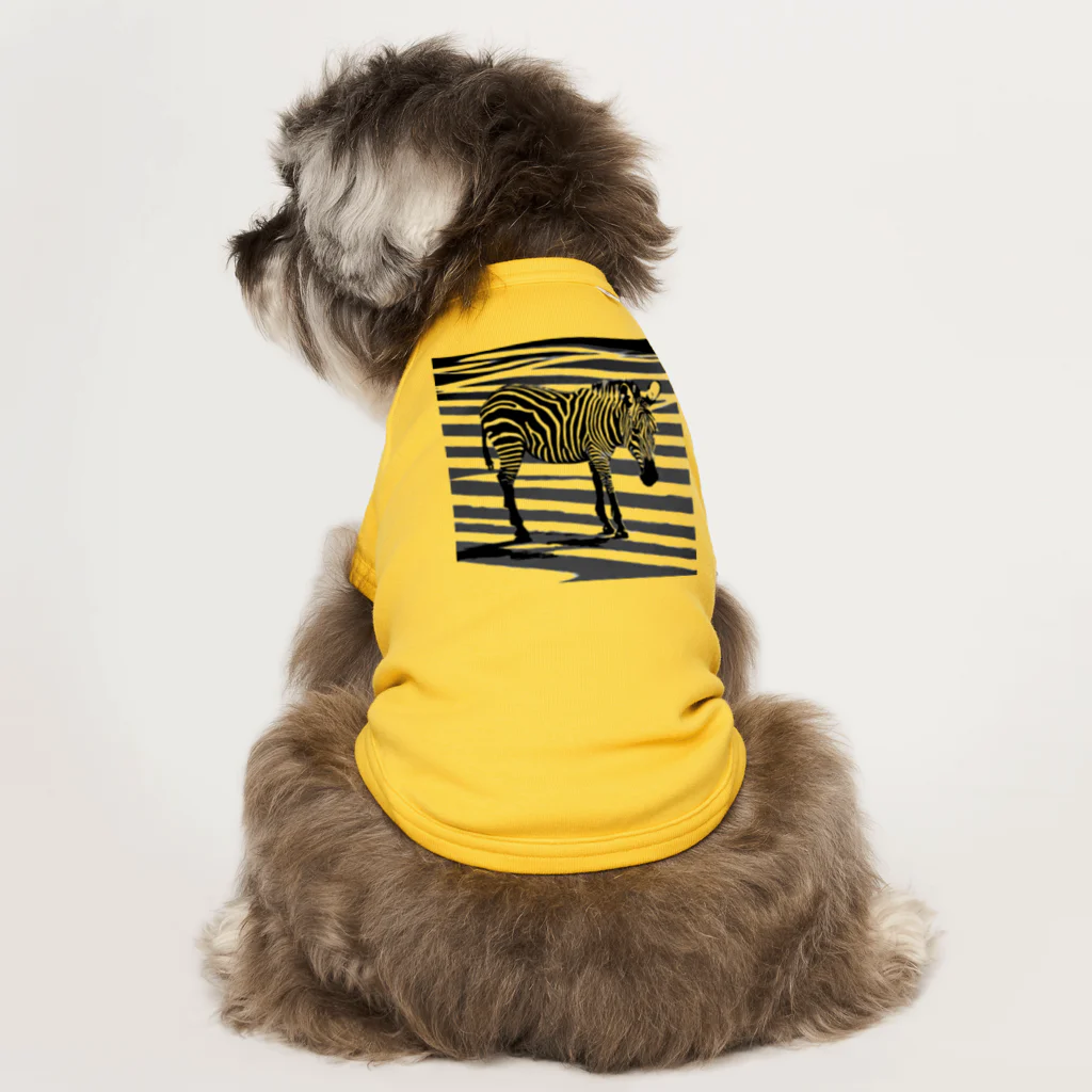 ちょうめんのはじっこのシマウマ横断歩道 Dog T-shirt