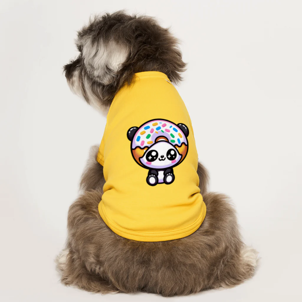 ハロー！スウィーティーズ！のパンダ＆ドーナツC by スウィーティーズ Dog T-shirt