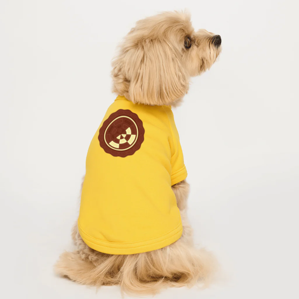 ハナドリカ SUZURI店の花の形の板チョコ Dog T-shirt