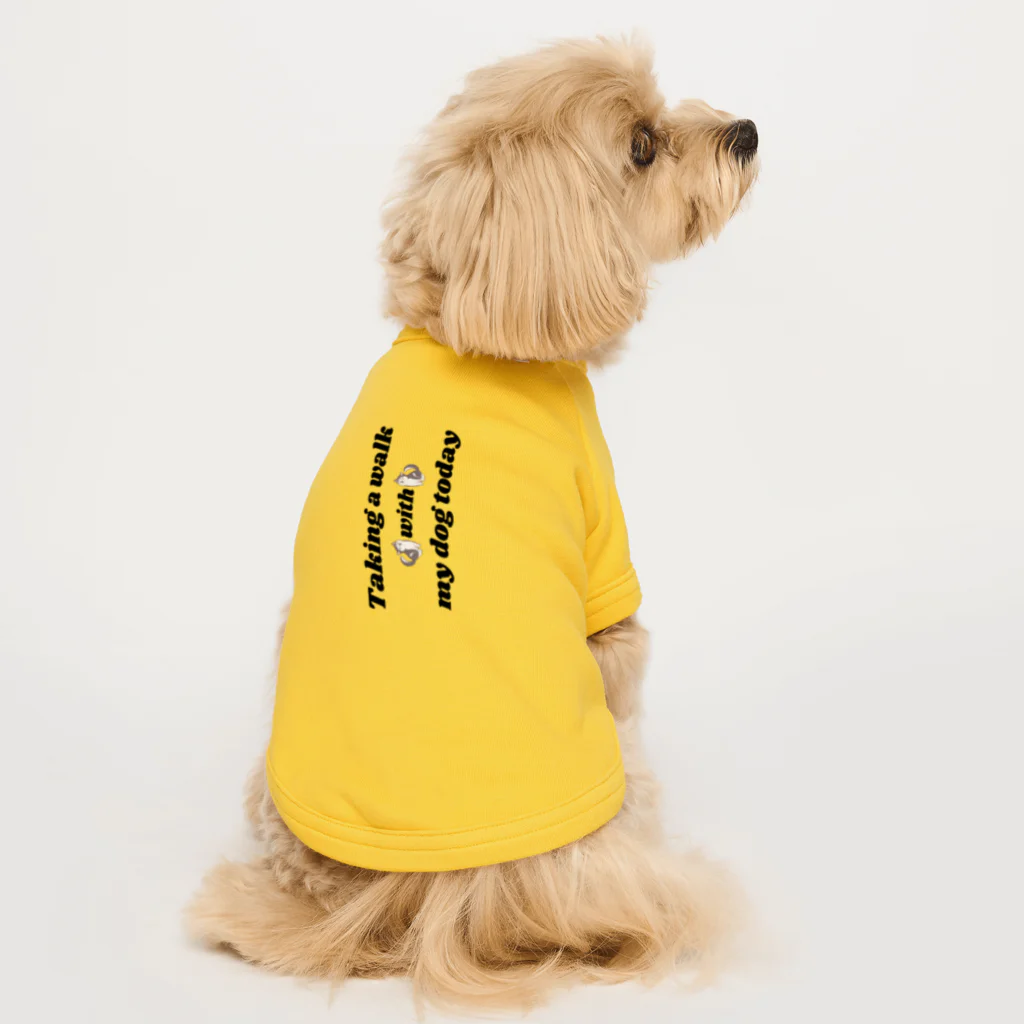 Hokkaido dialect roomの今日も愛犬とお散歩①　横② ドッグTシャツ