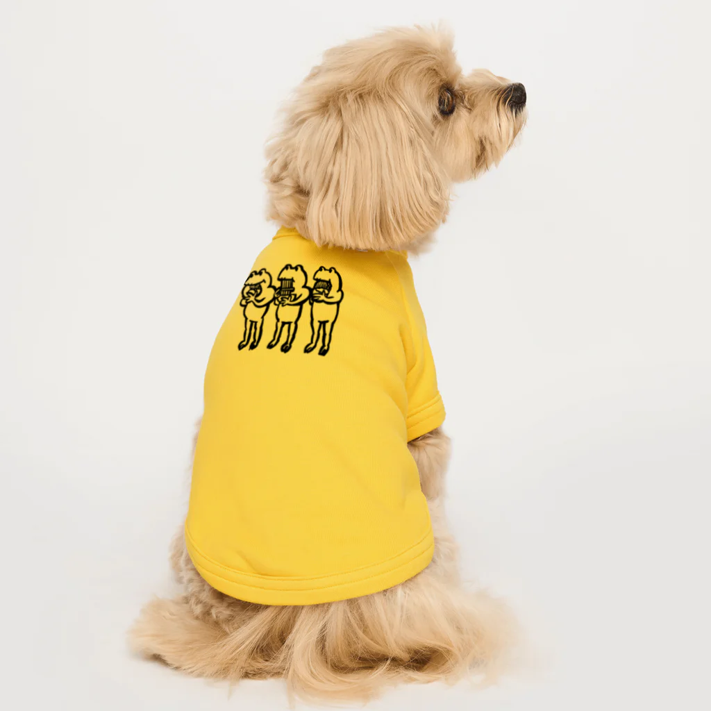 なにかごようですか？のカエル３ひき Dog T-shirt