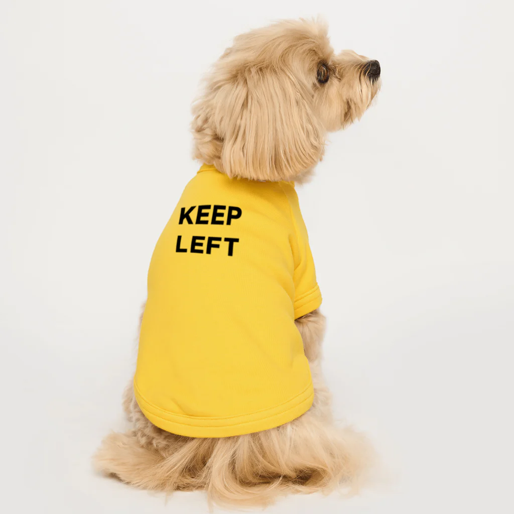 RiyocoHanasawa illustrationのKEEP LEFT Dog T-shirt