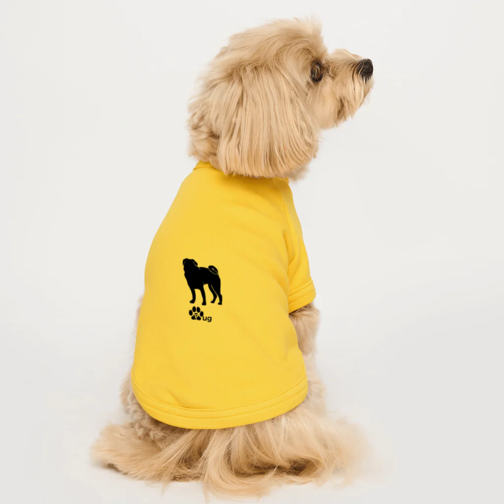 bow and arrow のパグ犬 Dog T-shirt