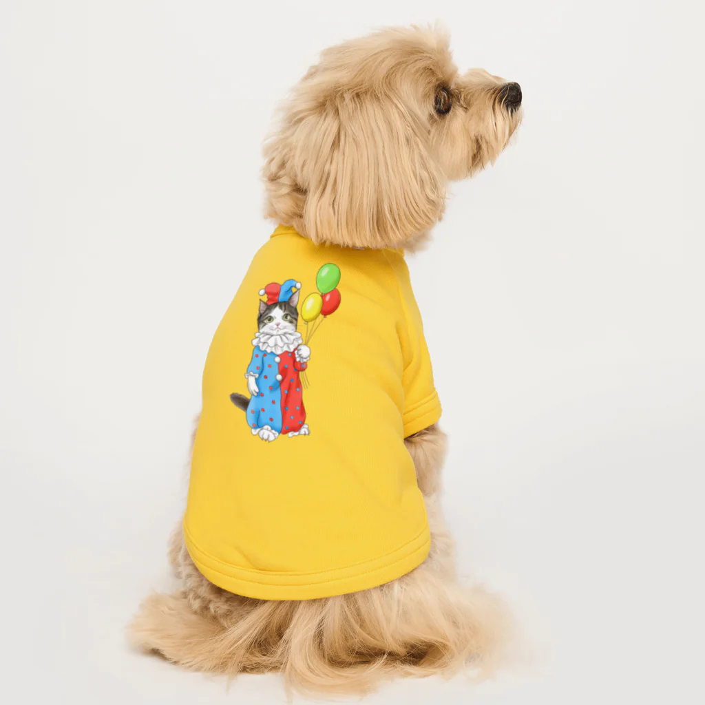 Ａｔｅｌｉｅｒ　Ｈｅｕｒｅｕｘのサーカスにゃんこ　風船ピエロ Dog T-shirt