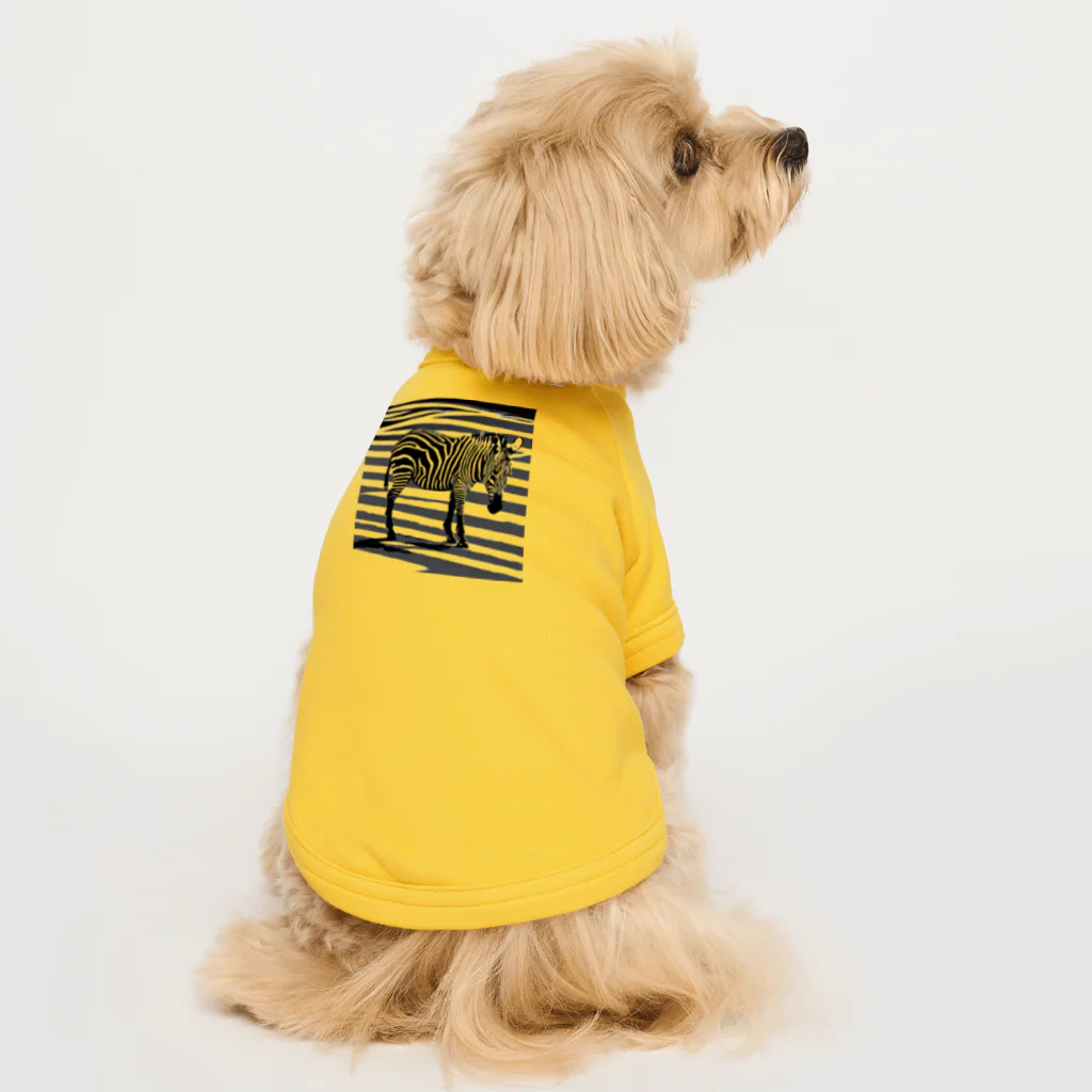 ちょうめんのはじっこのシマウマ横断歩道 Dog T-shirt