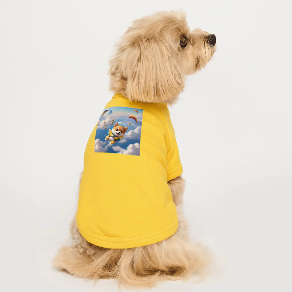 dcgnori／ワンコ画像のスカイ、シバイヌダイブ、 Dog T-shirt