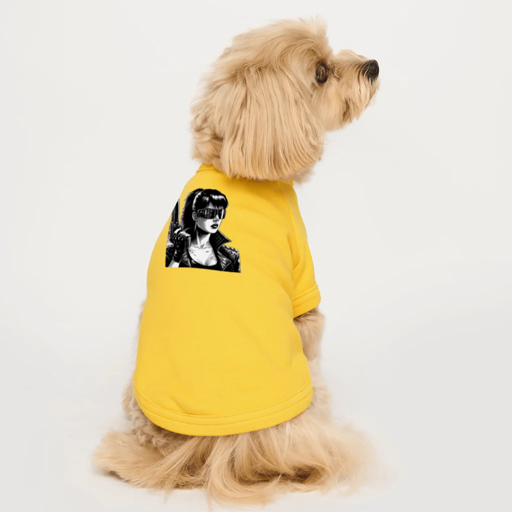 kangekiのサイバーパンクガールNo.8 Dog T-shirt