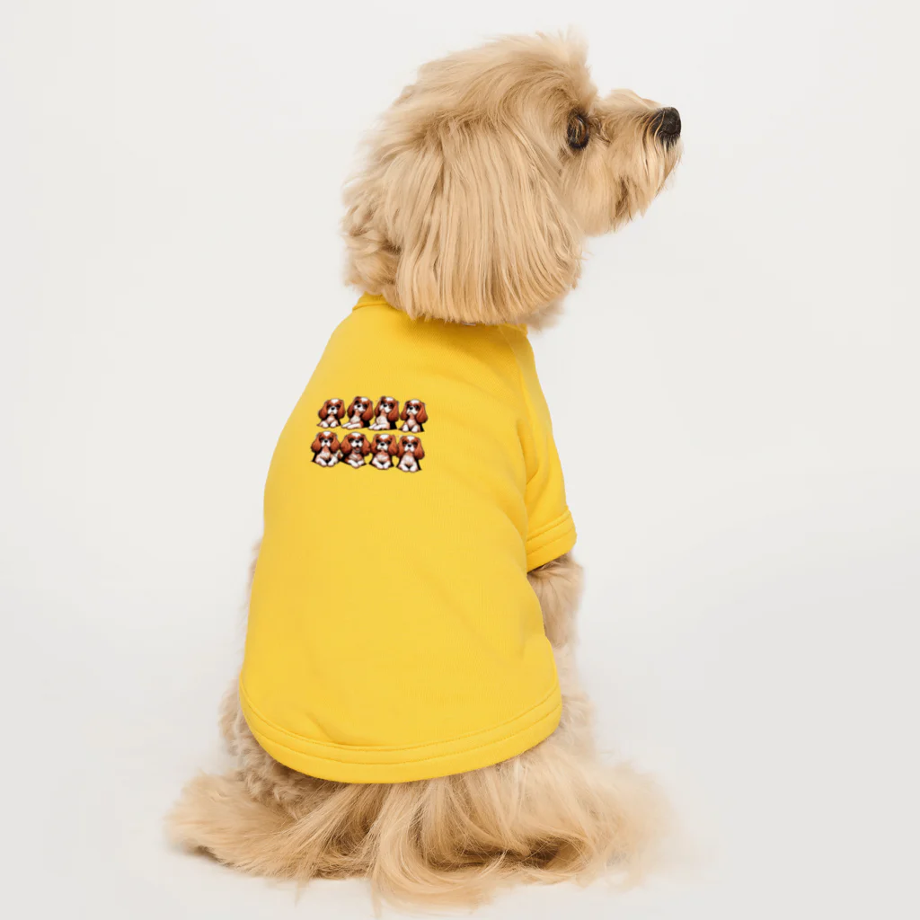 キャバリアMyラブの8匹ブレンハイム Dog T-shirt