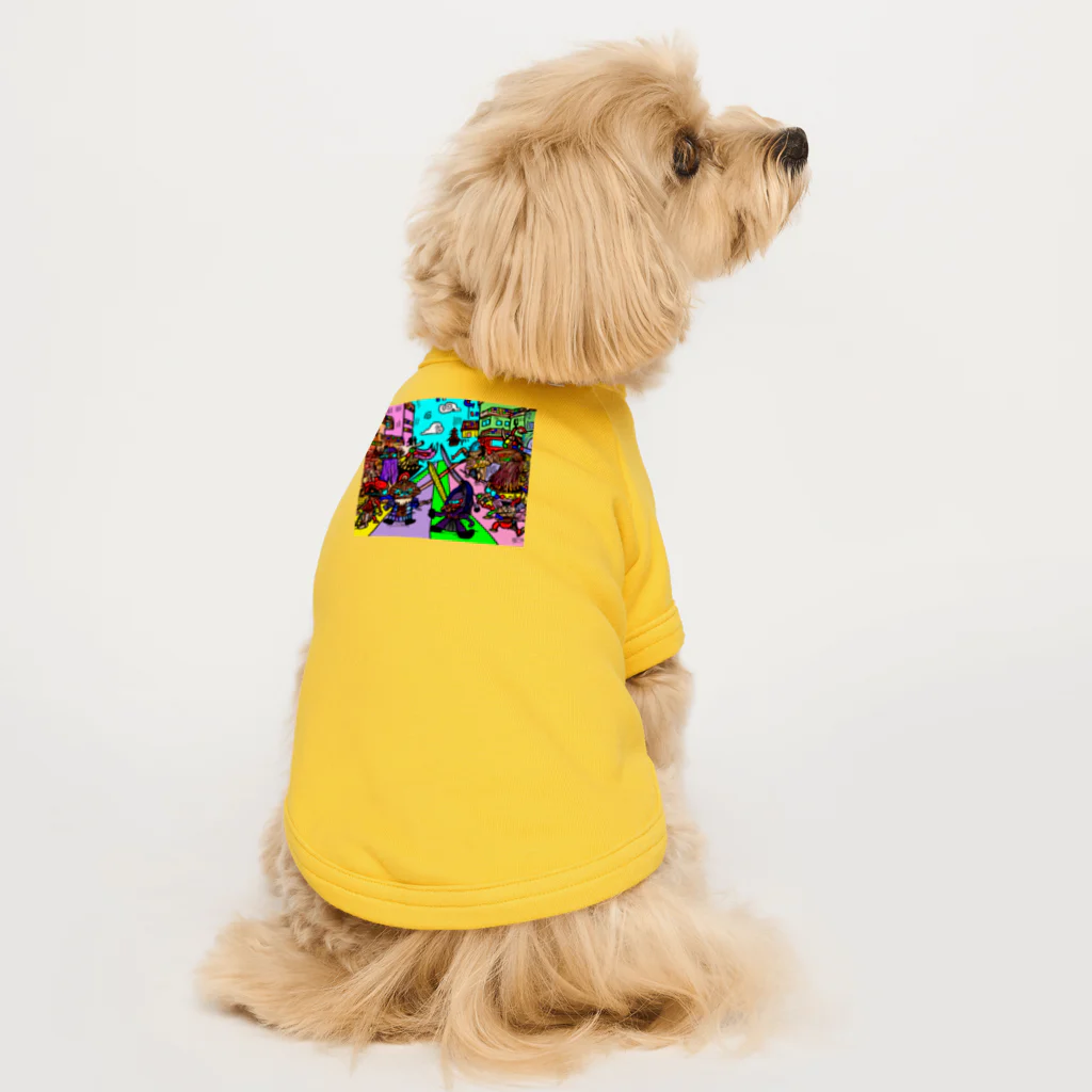 Ａ’ｚｗｏｒｋＳの宇宙人類皆兄弟 HORIZONTAL Dog T-shirt