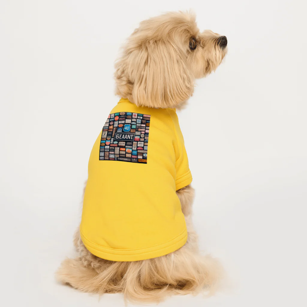 アメリカンデザインのワンチャンアメカジドッグTシャツ Dog T-shirt