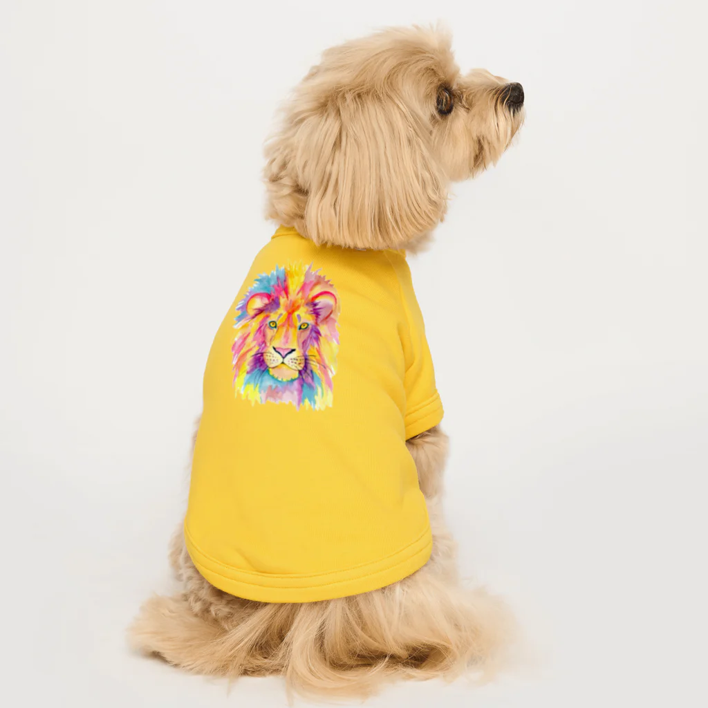 RayのカラフルLION Dog T-shirt