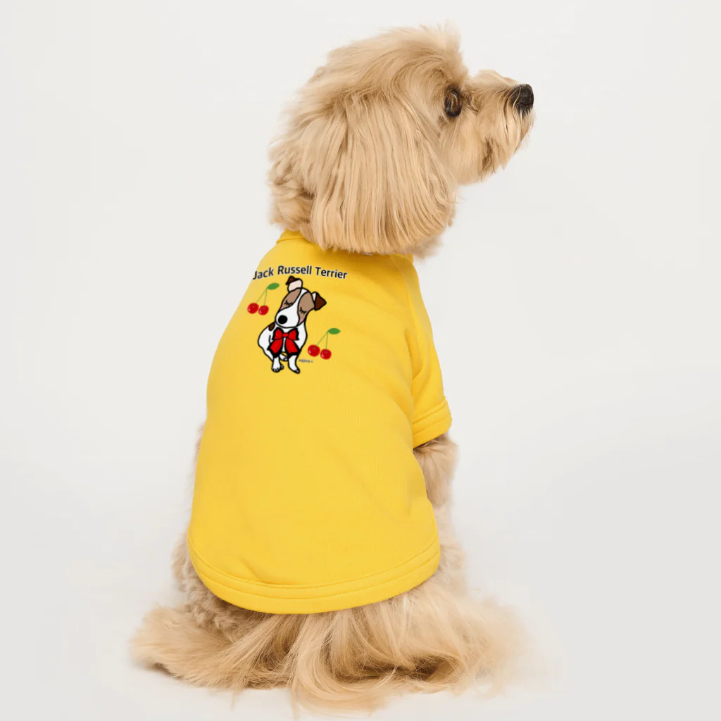 虹色PLUSの可愛いジャックラッセルテリア犬 Dog T-shirt