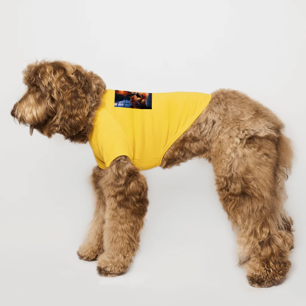 AQUAMETAVERSEのネコの楽しいディナーニャン　Tomoe bb 2712 Dog T-shirt