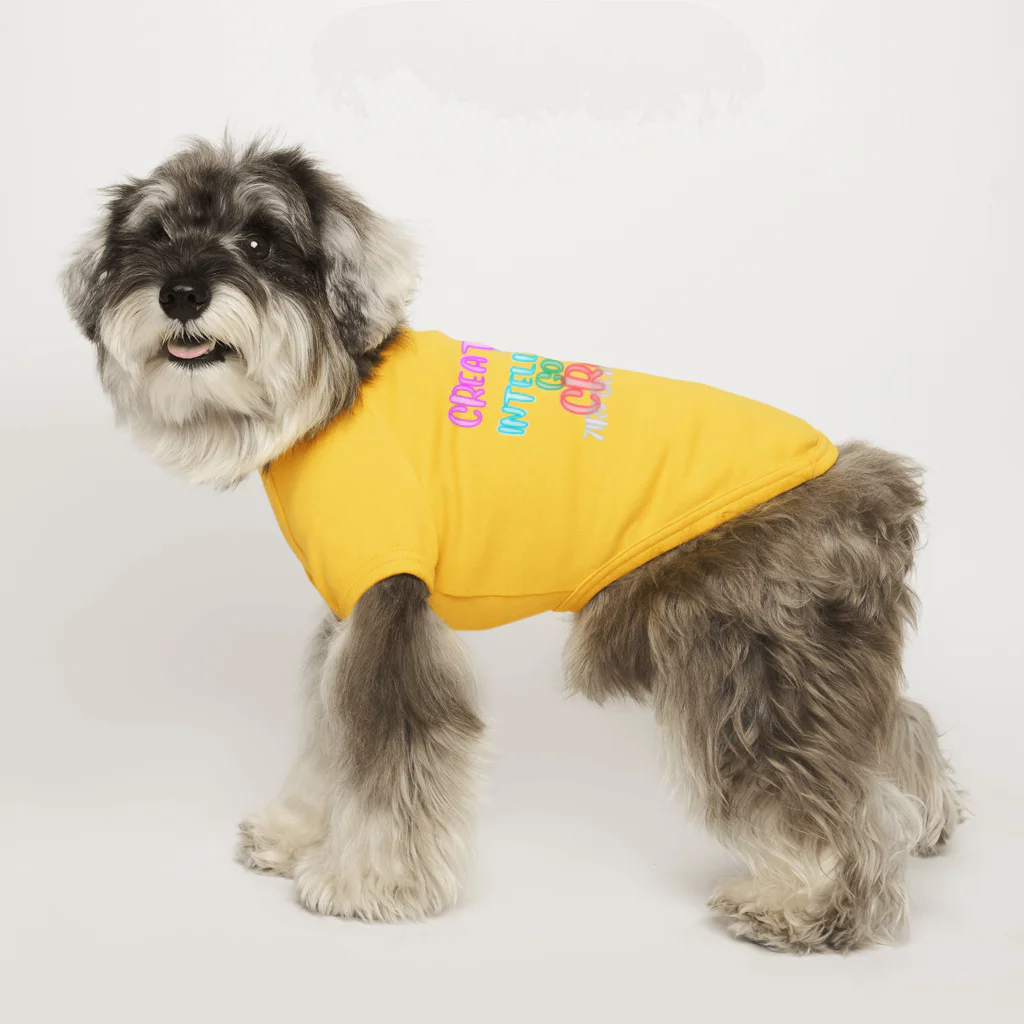 7IRO GLAMOUROUSのドッグTシャツ going crazy.ロゴ Dog T-shirt