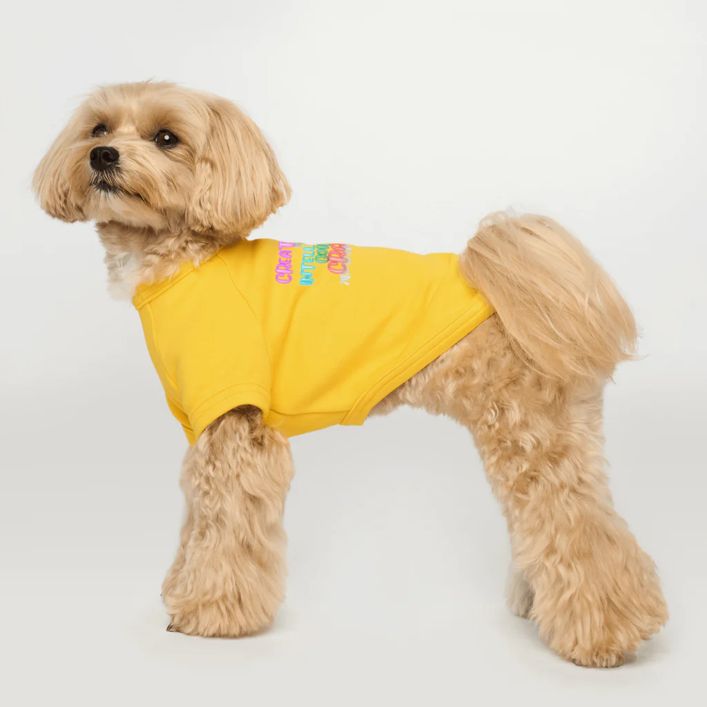 7IRO GLAMOUROUSのドッグTシャツ going crazy.ロゴ Dog T-shirt