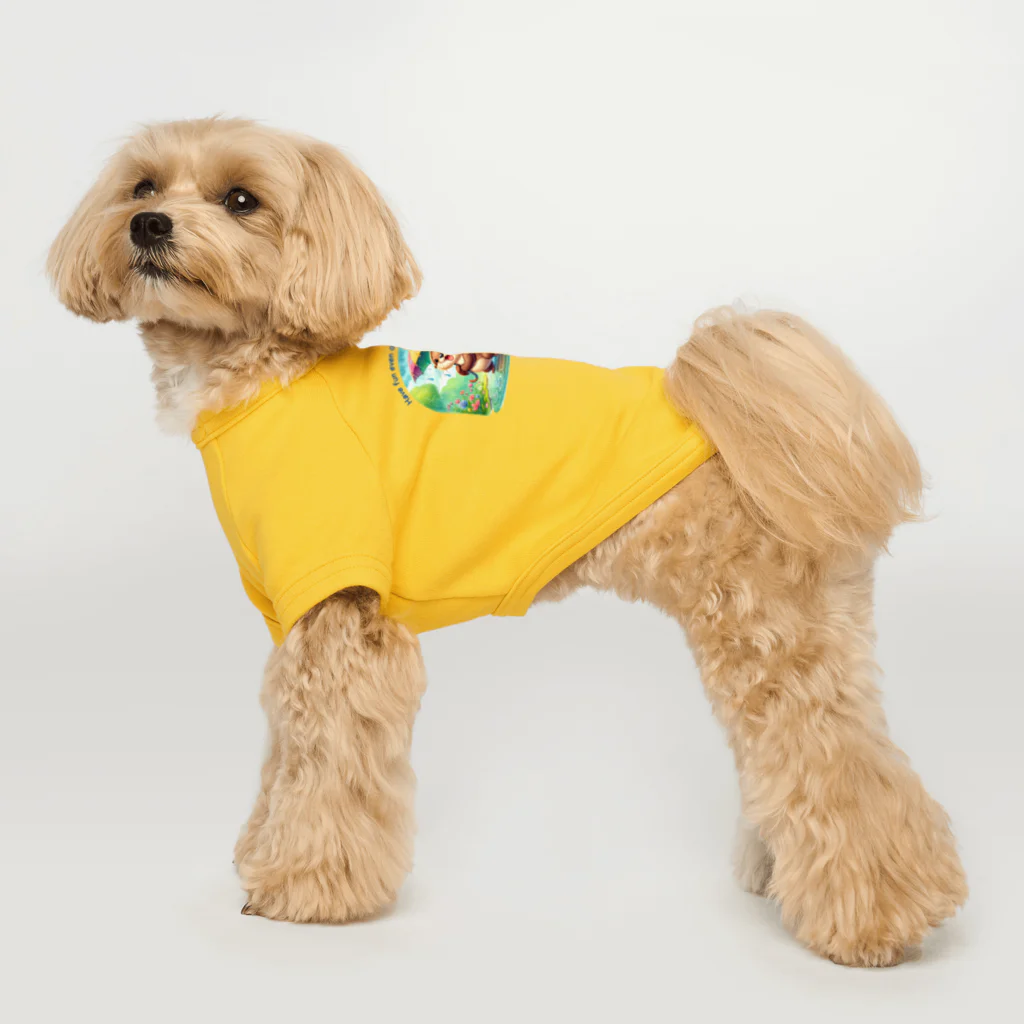 dreamy-designの雨の日のお散歩　カワウソくん Dog T-shirt