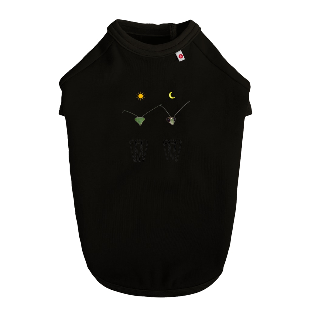 L_arctoaのカマキリの昼と夜の複眼（絵文字、背景透過ver） Dog T-shirt