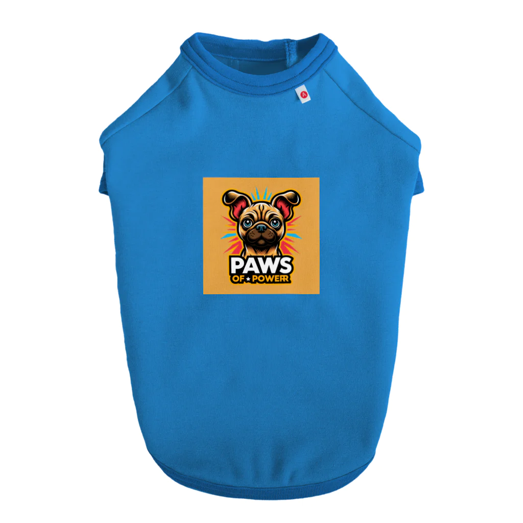 Urban pawsのパグチワワ「Paws of Power」 ドッグTシャツ