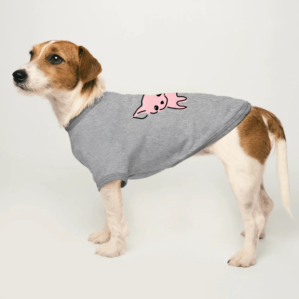 akane_art（茜音工房）のゆるチワワ（ピンク） Dog T-shirt
