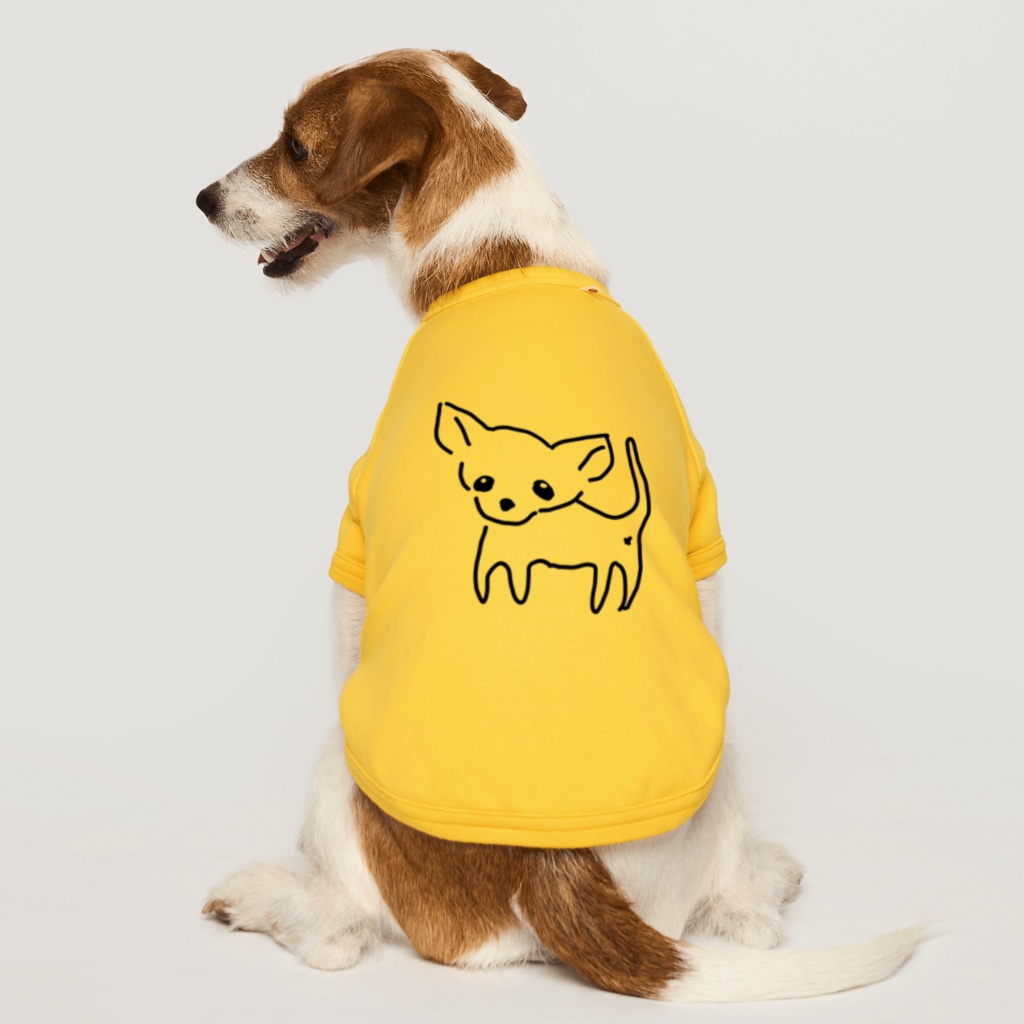 akane_art（茜音工房）のゆるチワワ（クリア） Dog T-shirt