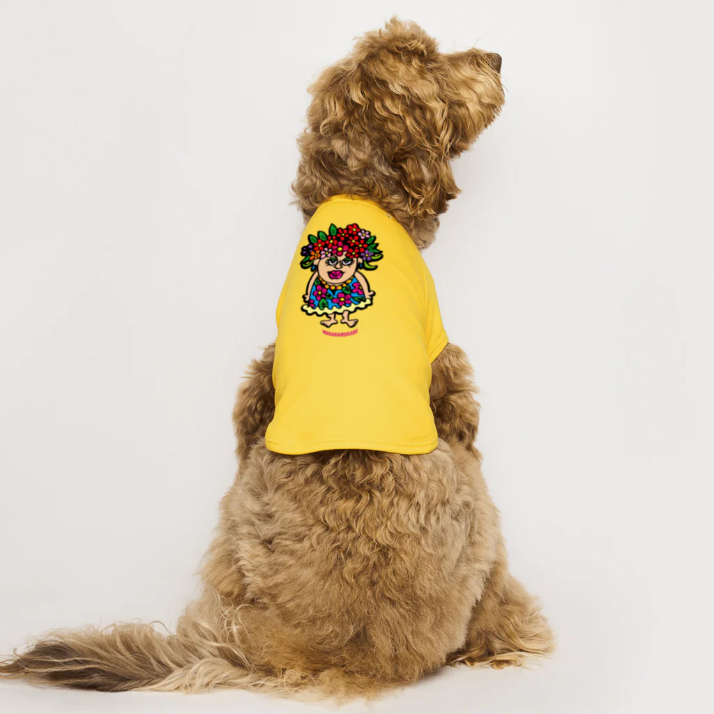 マダカルカル商店のハワイアンマダムちゃん Dog T-shirt