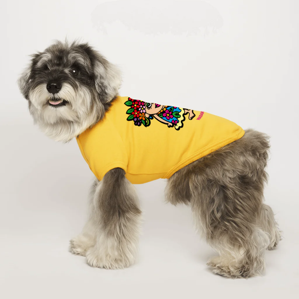 マダカルカル商店のハワイアンマダムちゃん Dog T-shirt