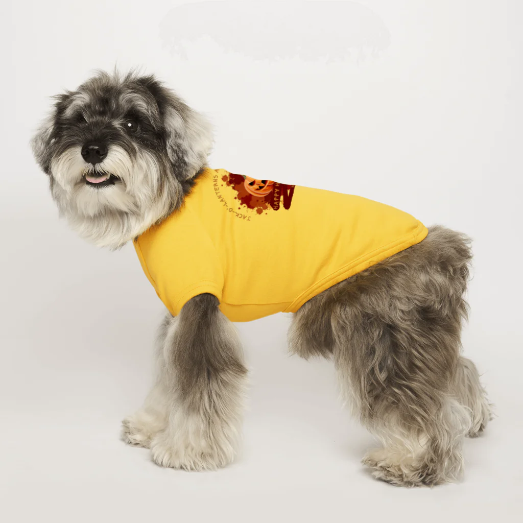 Yaya-rrのハロウィンのかぼちゃ「ジャック・オー・ランタン」 Dog T-shirt
