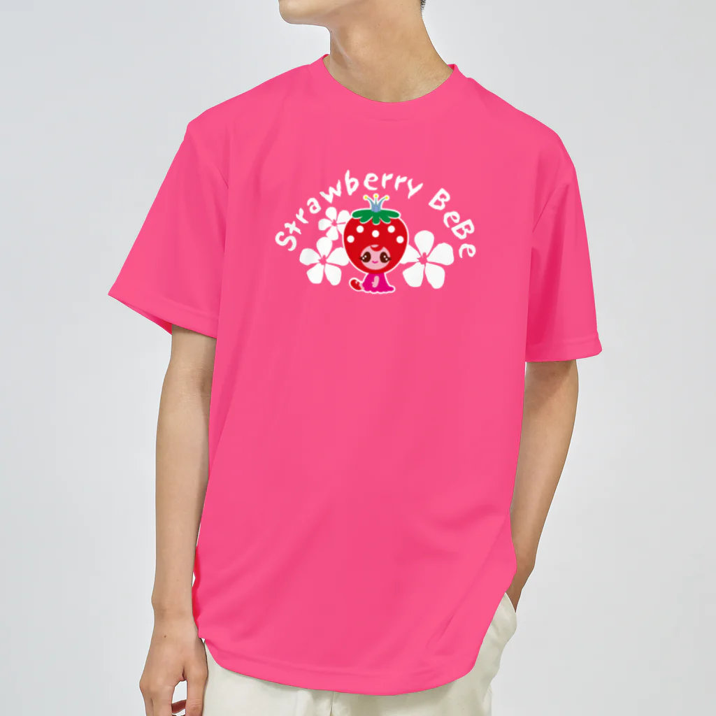 Illustrator Moca&Ram shopのいちごのお姫さまStrawberry BeBe🍓ストロベリーべべ ドライTシャツ